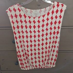 Loft XXS petite top. Elastic bottom.